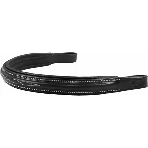 Exion Leather Browband For English Horse Bridle- Soft Padded, Designer Stitched Equestrian Browband