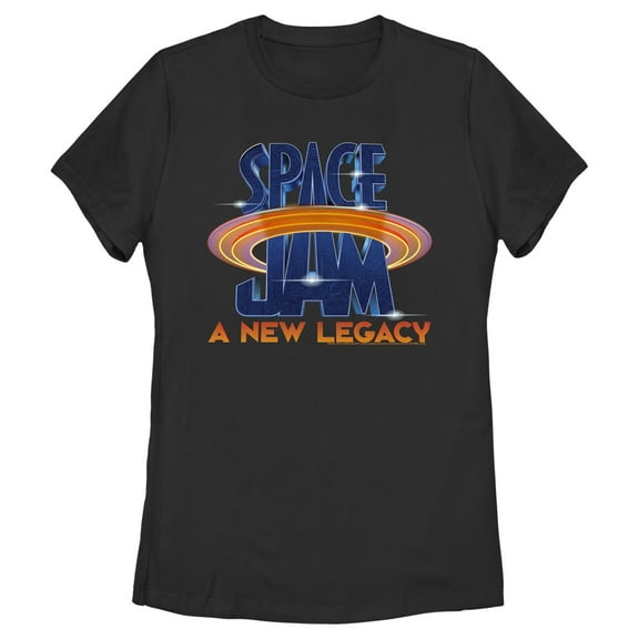 Women's Space Jam: A New Legacy Classic Logo  Graphic Tee Black X Large