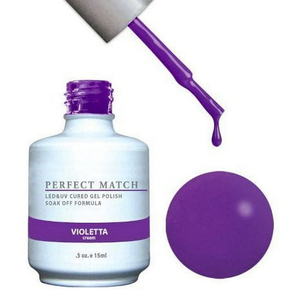 LECHAT Perfect Match Pair of Soak off Gel Matching Nail Polish - PMS102 - Violetta