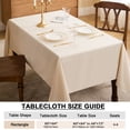 thumbnail image 5 of HBlife Jacquard Rectangle Tablecloth - 60 x 84 inch - Spillproof and Stain Resistant Washable Polyester Table Cloth - Decorative Fabric Table Cover for Dining Table Outdoor Parties - Cream, 5 of 6