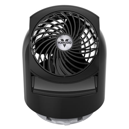 VORNADO FLIPPI V6 COMPACT AIR CIRCULATOR FAN, ADJUSTABLE HEAD, 2 SPEEDS, BLACK