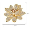 thumbnail image 6 of Grofry Elegant Flower Shape Brooch Shining Rhinestones Inlaid Faux Pearl Pin Suit Lapel Shawl Badge Coat Accessories, 6 of 8