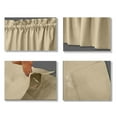 thumbnail image 2 of Vargottom Plain CottonValance, Decorative Window Rod PocketValanceHalf Drape For Kitchen Window 2 Panel,30x36 Inches, Cream, 2 of 7