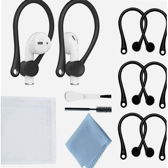 3 Pairs Ear Hooks for AirPods 1 & 2 & 3 and AirPods Pro, Professional Anti-Drop Silicone Earbuds Tips Hook Compatible with Apple AirPods 1 & 2 & 3 and AirPods Pro (XS-3B)