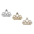 thumbnail image 3 of 2x Small Tiara with Comb - Gold, 4.7 X 4.4 X 3.5 Cm, 3 of 8
