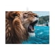 thumbnail image 1 of Fotbe Ice Blue Coastal Lion Alfombrilla de Secado para Cocina con Estampado, 18x24 Pulgadas, 1 of 7