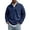 17#Navy, variant on Men's Business Casual Quarter Zip Sweatshirt Stand Collar Corduroy Long Sleeve Pullover Top Regular Fit Light Gray M