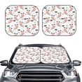 thumbnail image 2 of Windshield Sun Shade, Funny Cute Cow Rainbow Clouds Foldable Car Sun Shade Windshield For Front, 2 Pieces, 2 of 4