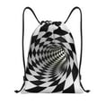 thumbnail image 1 of Saiise 3D Vortex Illusion Pattern Sports Drawstring Backpack - String Swim Gym Bag with Wet Proof Pocket for Women&Men-Small, 1 of 6
