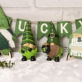 thumbnail image 4 of 2 Pcs St Patricks Day Gnomes, 5.1" Resin Leprechaun Figurines Tabletop Decor, Saint Patrick's Statue Indoor Table Top Centerpiece Mantle Desk March Green Home Decorations, Irish Gifts, 4 of 7