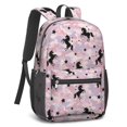thumbnail image 2 of Unicorn and Star Pink Pattern 17" School Backpacks for Teens,Waterproof Oxford Fabric,S-Shape Padded Straps for School,Travel,Hiking,Camping, 2 of 6