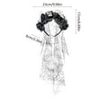thumbnail image 3 of Halloween Skull Rose Headband - Gothic Festival Hair Accessories with Lace Veil Costume Floral Decor Black White Party Headpiece for Women, 3 of 6