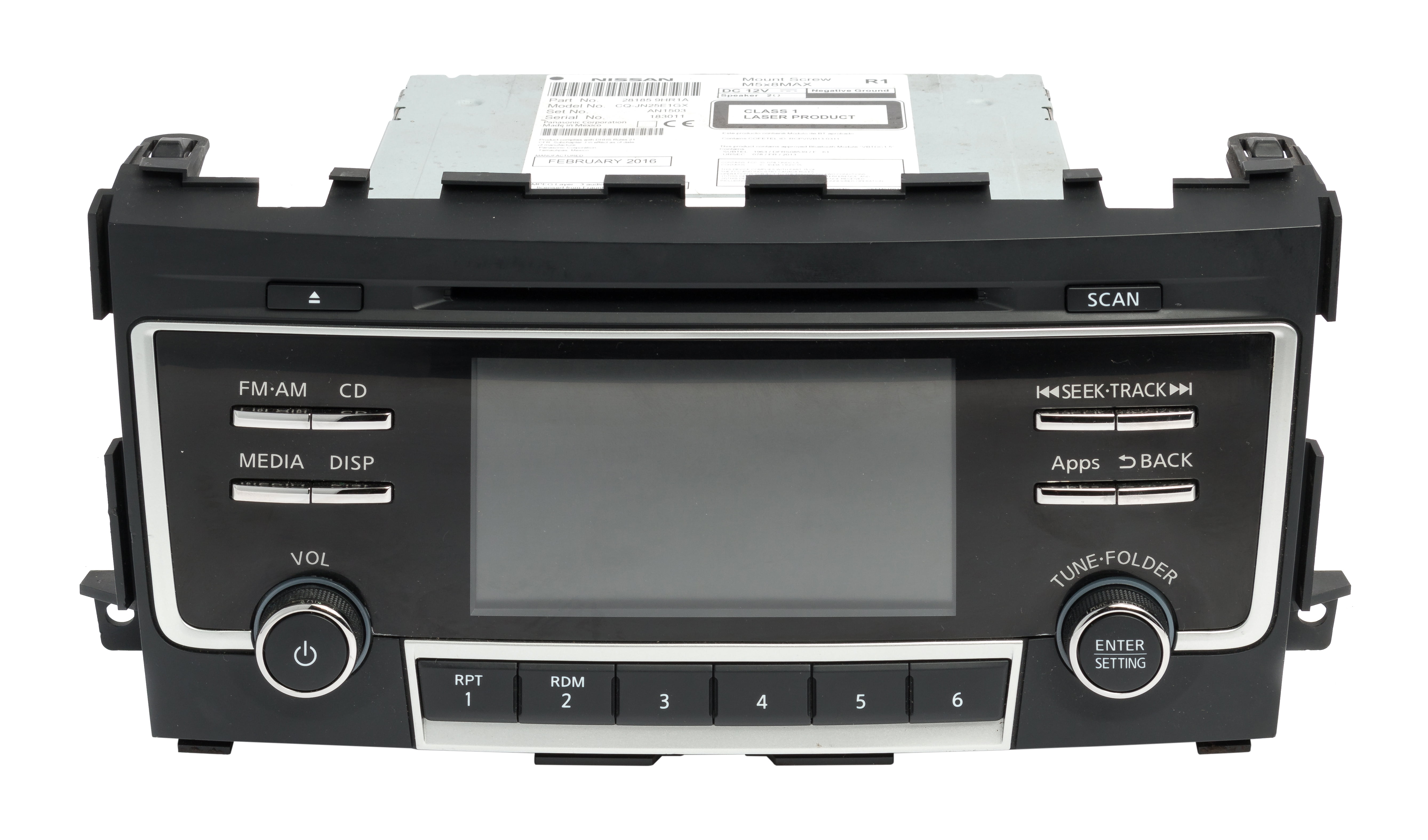Restored 2016 Nissan Altima AM FM Radio Receiver Single Disc CD MP3 Player 281859HR1A (Refurbished)