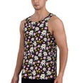 thumbnail image 2 of Daiia Daisies Flowers Printed Men's Quick Dry Fit Muscle Tank Top Slim-Fit Tank Workout Tank Top Lightweight Sports Tank Top-X-Large, 2 of 7