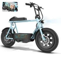 SANOPY 500W Electric Scooters with Seat for Adults&Teens, 20mph Top Speed, 25 Miles Max Range , Rugged 16" Air-Filled Tires, Commuting Electric Motorcycle with Large Capacity Basket, Blue