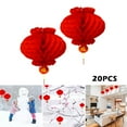 thumbnail image 2 of CAROOTU 20 Pcs Lanternes Chinoises Rouges Décorations Pliables Imperméables Bonne Fortune pour Nouvel An Chinois Printemps, 2 of 7