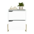 thumbnail image 3 of 2 Nightstand, Bedroom Essential, Stylish, Spacious, White Modern 2 Drawers For Bedroom, Sophisticated Style, Keep Neat With Spacious Storage, Finish, 3 of 3