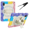 thumbnail image 1 of XYX 3in1 Rotating Stand Case for Honor Tab V7 Pro 11 inch with Hand/Shoulder Strap, Shockproof Rugged, Colorful Pink, 1 of 7