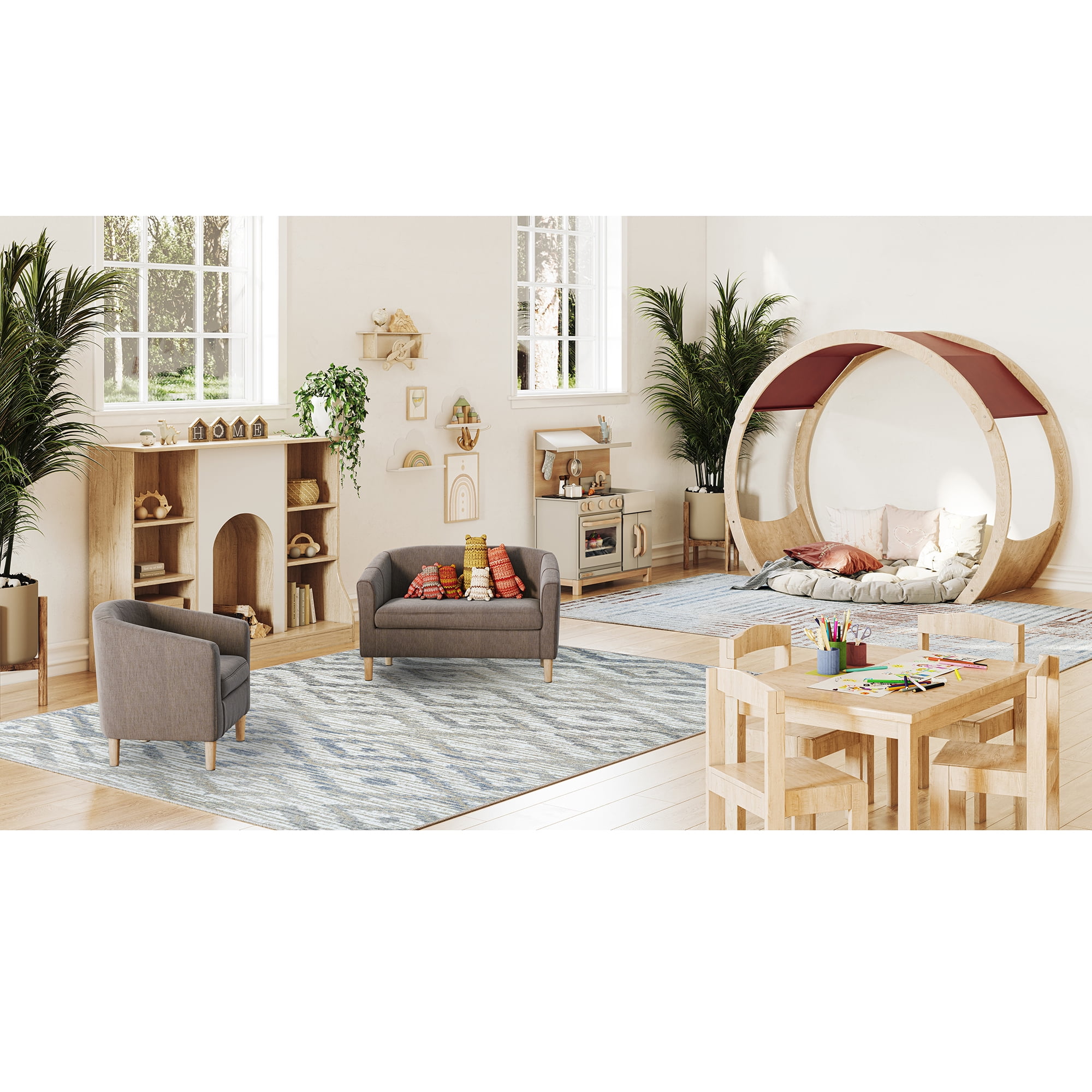 Joy Carpets Diamond Oasis 5'4" x 7'8" Area Rug in Color Sandstone