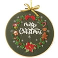 thumbnail image 1 of Kit de Inicio de Punto de Navidad Monstrate DIY Patrón de Navidad Hecho a Mano Aro de Bordado de Tela S336, 1 of 6