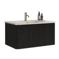 thumbnail image 6 of U057-Etna30W-308 30" Striped Brushed Black Oak Floating Bathroom Vanity with White Ceramic Sink, Bathroom Vanity for Modern Bathroom, One-Piece White Basin without Drain, Pre-assembled, 6 of 9