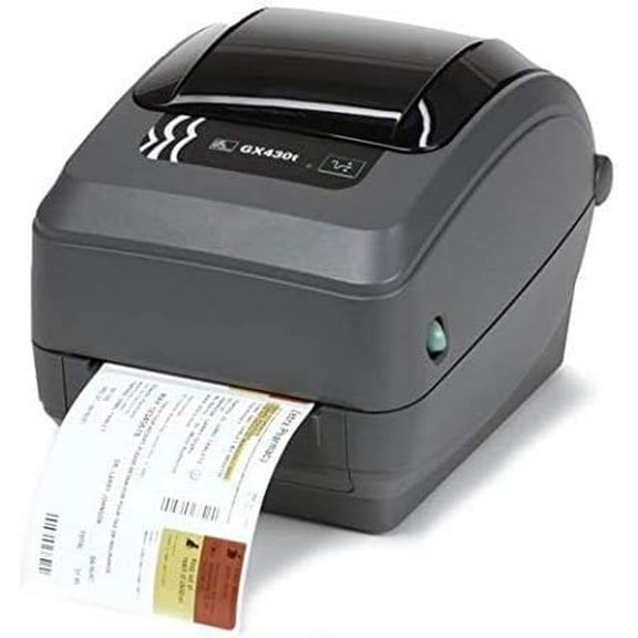 Restored Zebra GX430T, Thermal Transfer / Direct Thermal Desktop Label Printer – 300 DPI, USB / Serial / Parallel Connectivity - GX43-102410-000 (Refurbished)