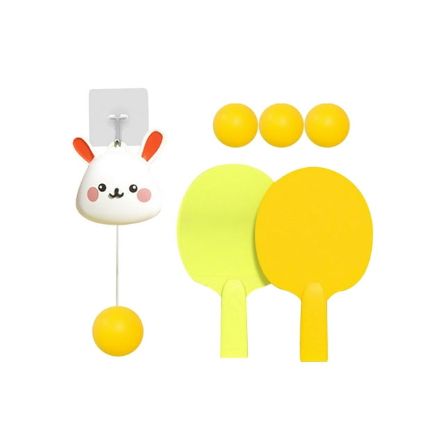 jinwen Table Tennis Training Set Tennis Trainer Pingpong Trainer Exerciser Parent Child Bunny Three Ball