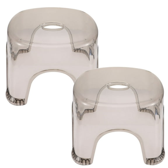 SHOWERORO 2Pcs Stepping Stool Plastic Foot Stool for Bathroom Use Stackable Design