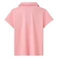 thumbnail image 7 of Gaexia Girls Athletic Solid Color Tee Breathable Workout Top For Play Comfortable Casual Shirt (Pink,9-10 Years), 7 of 7
