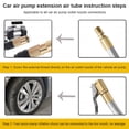 thumbnail image 3 of Car Truck Valve Stem Quick Connection Extender Compressor Pump Inflator Kits Extension Wheel Flexible Tube Adapter Repair Type 2 10cm, 3 of 9