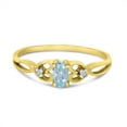 thumbnail image 6 of 10k Yellow Gold Oval Aquamarine And Diamond Ring, 6 of 6