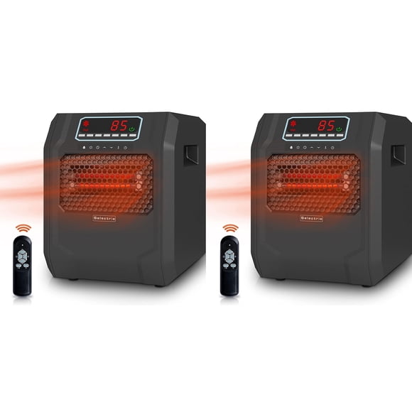 VOLTORB Electric Space Heater with Remote Control & Fan Only Mode (2 Pack)