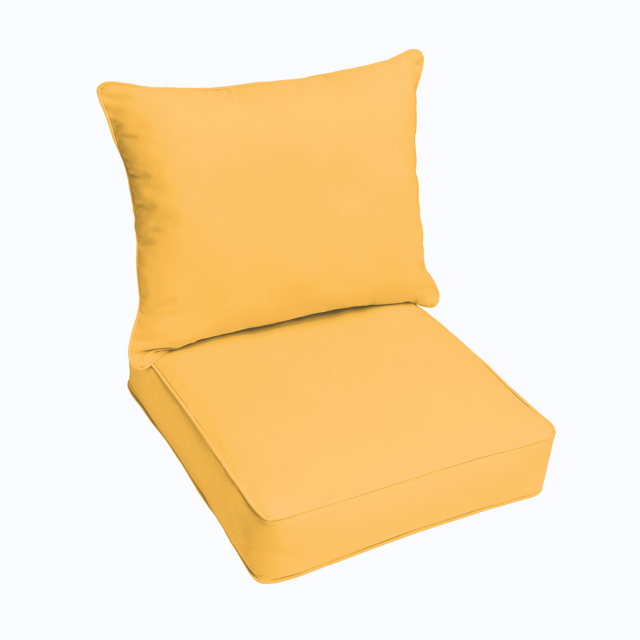 Butter Yellow Indoor/Outdoor Deep Seating Pillow and Cushion Set