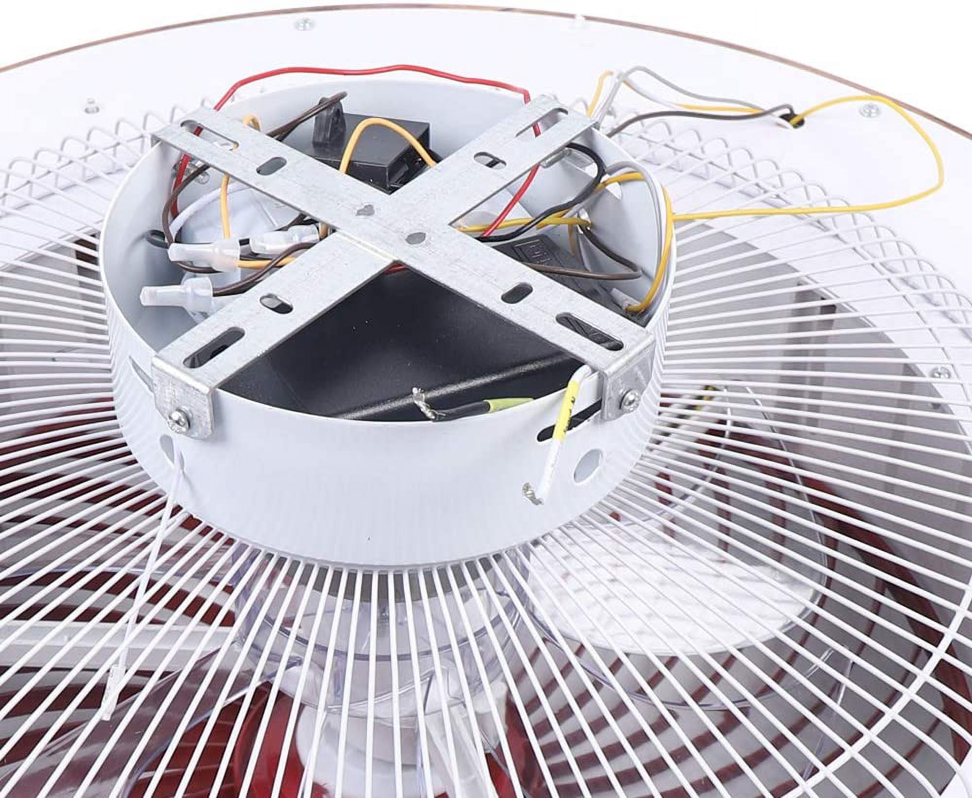 FETCOI 22 Inch Ceiling Fan with Lights, Chinese Style Invisible Flush Mount Chandelier Fan with Remote Control 2-Color 3-Speed for Living Room, Bedroom
