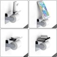 thumbnail image 3 of Laklulu Dispensador de papel higiénico de acero inoxidable montado en la pared con estante para baño cocina cromado, 3 of 5