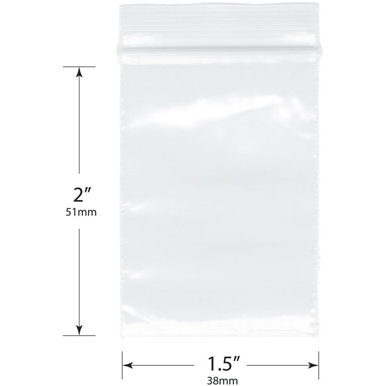 Plymor Zipper Reclosable Plastic Bags 2 Mil 1.5