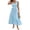 Blue, variant on JoveMarine Womens Summer Dresses Polka Dot Summer - Casual Sleeveless Long Maxi Dress with Playful Print for Beach and Daily Wear,Black L