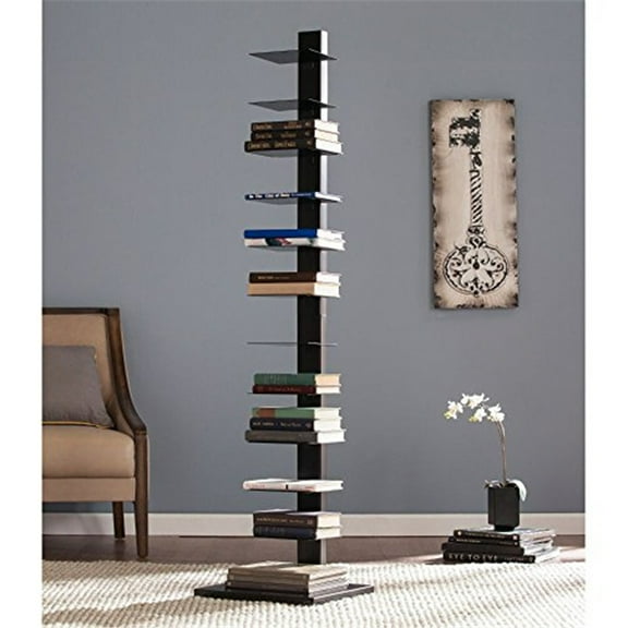 Southern Enterprises Spine Tower Shelf-Finish:Black