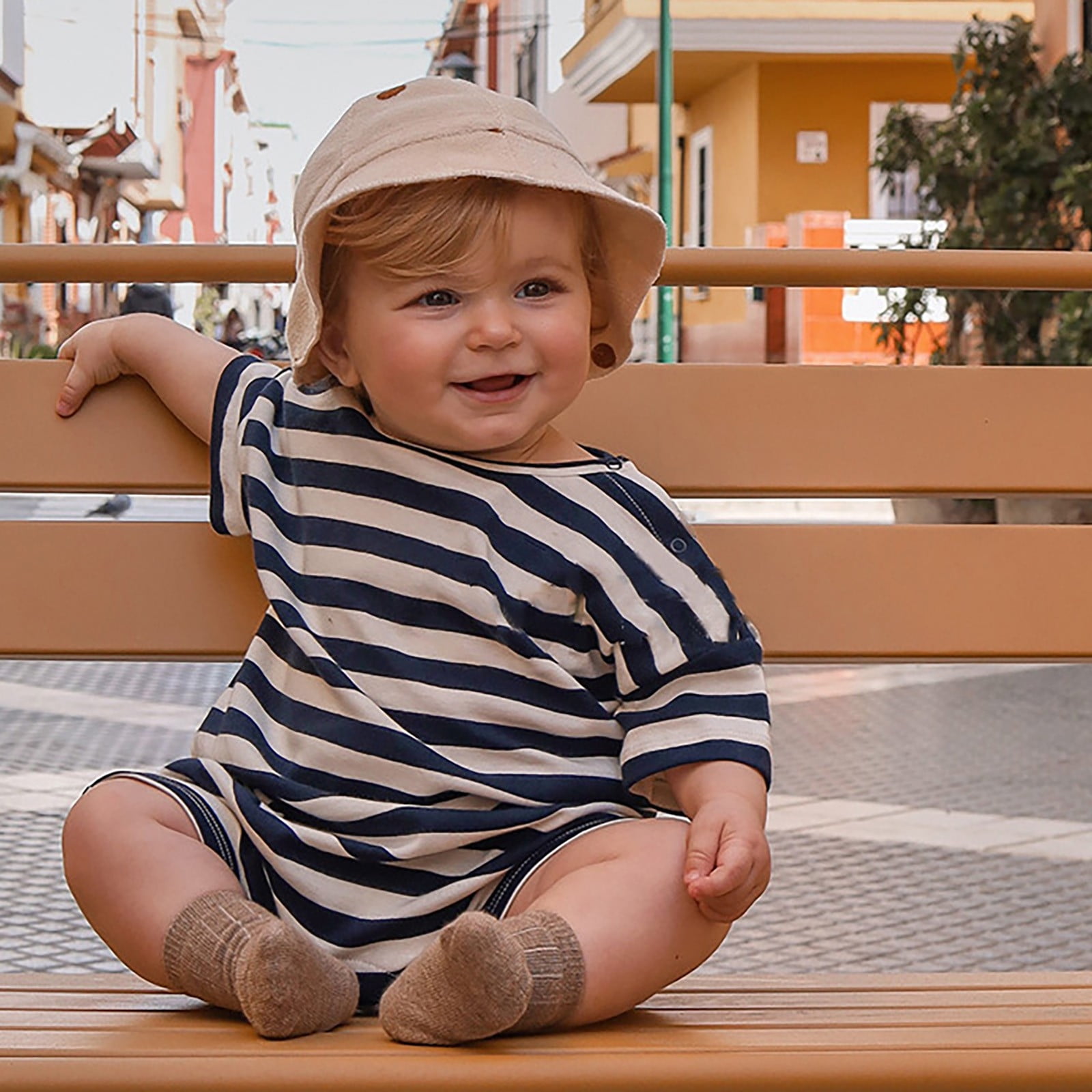 Baby Bodysuit Romper Pajamas Jumpsuit Thin Striped Bodysuits Gender Neutral Baby Clothes 6-9 Months
