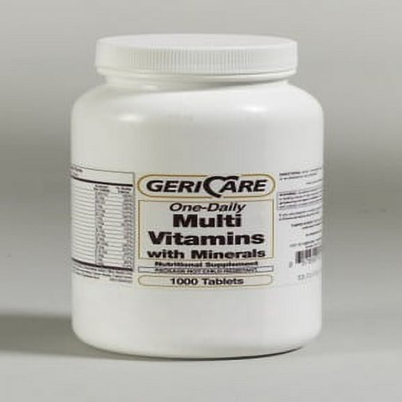 Multivitamin Supplement with Minerals Geri-Care Tablet 1000 per Bottle