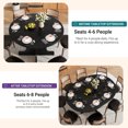 thumbnail image 4 of Blotout Extendable Round Dining Table, 43.3"-59" Expandable Oval Kitchen Table with Hidden Storage, Modern Wood Grain Pedestal Base, Dining Table for 4-8 People, 4 of 10