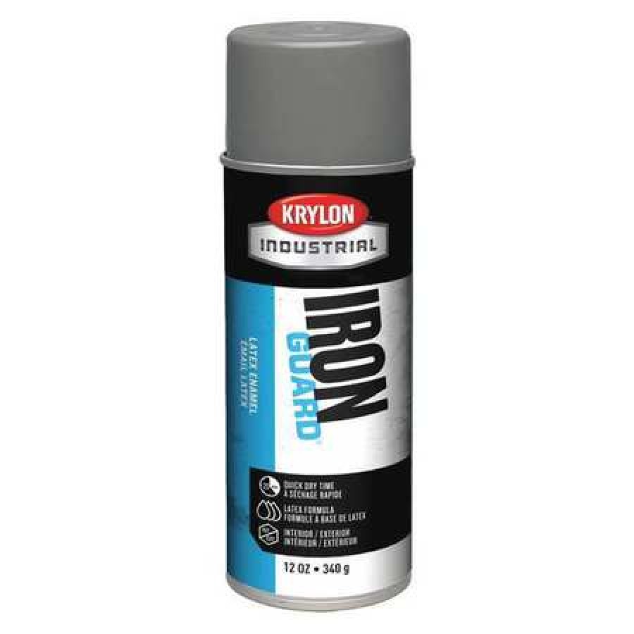 KRYLON INDUSTRIAL K07914000 Spray Paint, Satin Gray, Satin, 12 oz