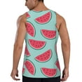 thumbnail image 3 of Haiem Watermelon Men Workout Tank Top Gym Bodybuilding Sleeveless Muscle T Shirts Athletic Tank Breathable Workout Shirt-X-Large, 3 of 9