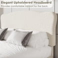 thumbnail image 5 of Upholstered Bed Frame with Boucle Headboard, Wood Slats Support, No Box Spring Needed, Easy Assembly, Noise-Free, 5 of 9
