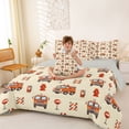 thumbnail image 3 of Erosebridal Fire Fighting Truck Twin Bedding Sets 7-Piece for Kids, Cute Cartoon Bedding Comforter Set, 3 of 7