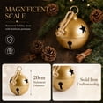 thumbnail image 4 of Metal Home Decoration, Gold Metal Christmas Jingle Bells 8 Inch Large Sleigh Bells Decoration For Tree Door Wreath Holiday Ornament Indoor, 4 of 8