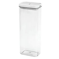 HEALEEP Pasta Holder Container 1Pcs 30X11.4X7.4In Clear Plastic Cylindrical Shape For Kitchen Pantry Storage