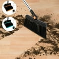 thumbnail image 1 of Broom and Dustpan Set with Adjustable Handle 180° Rotating Sweeping Brush and Dustpan with Comb Teeth Anti-Odor Box Foldable Standing Dustpan Broom Combo Set Black-Orange, 1 of 10