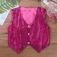 thumbnail image 5 of renvena Kids Boys Girls Sequins Vest Glittery Jacket Waistcost for Jazz Hip Hop Dance, 5 of 7