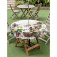 thumbnail image 5 of Outdoor Tablecloth with Umbrella Hole Zipper Spring Easter Round Tablecloth 60" Waterproof Table Cloth Country Bunny Chick Floral Butterflies Watercolor Patio Table Cover Tablecloths for Picnic, 5 of 8